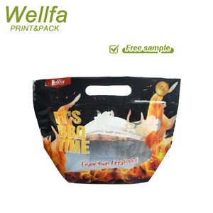 Embalaje de pollo asado laminado con logotipo personalizado con cierre hermético y asa para bolsas de pollo asado de plástico antivaho a la parrilla - Product Image 5