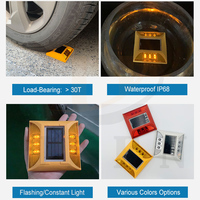 Réflecteur LED en plastique ABS de 30 tonnes de capacité de charge, marqueur routier Apex, étanche, pour chaussée, lumière de cat-eye surélevée, solaire, pour route