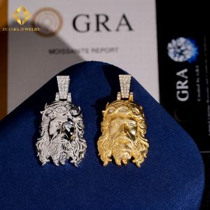 Vente flash, pendentif en moissanite VVS1 tendance, plaqué or pour homme, pendentif en argent 925, moissanite glacée, testeur de diamant avec GRA - Product Image 2