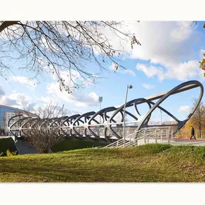 Ponte pedonale prefabbricato della struttura d'acciaio ponte di camminata della struttura d'acciaio del ponte di Acrow della capriata del metallo