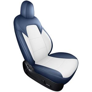 Housse de siège de <span class=keywords><strong>voiture</strong></span> en cuir nappa adaptée à la housse de siège Tesla Model 3Y et au coussin de siège General Motors - Product Image 4