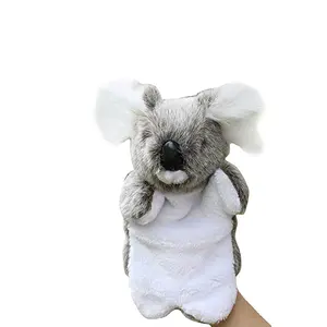 G704 Schöne Plüsch Fluffy Grey Koala Cartoon Handpuppe Kinder erziehung Geschichte Telling Toys Koala Handpuppe