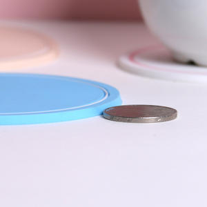 Sous-verres ronds en silicone et caoutchouc PVC souple, personnalisables avec logo, pour boissons, vente en gros à prix abordable - Product Image 2