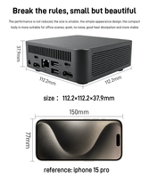 Mini PC para Juegos Intel N95 de Cuatro Núcleos y 4 Hilos, Nuevo, al Mejor Precio, DDR4 8GB RAM, 128GB SSD, Personalizable, con Gráficos Integrados