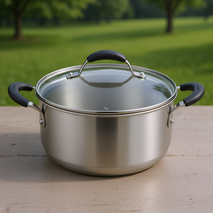 Cacerola Tempura de Acero Inoxidable de 26 cm con Tapa, Compatible con Inducción, Apta para Lavavajillas - Product Image 3