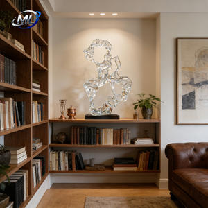 Nuevos Adornos Abstractos para el Vestíbulo, Esculturas para el Vestíbulo de Hoteles y Villas, Decoraciones de Pie, Modelo Transparente, Regalo Empresarial - Product Image 5