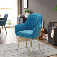 Chaise de salle à manger moderne design avec négociation légère, cadre en métal et dossier en bois massif, vente en gros en usine