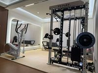 Machine Smith multifonctionnelle robuste 3-en-1 en acier pour entraînement de fitness en salle de sport