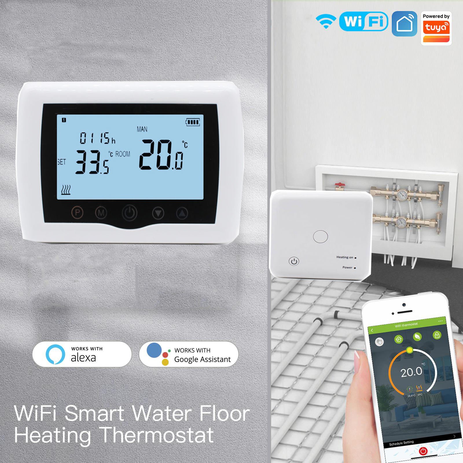 Termostato Wifi Inalámbrico Programable Htw-31-wkt19-wf