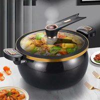 Vente d'usine : Nouvelle marmite de cuisson en fonte émaillée antiadhésive 7L, forme citrouille, pour cuisinière à gaz, micro-pression, pour ragoûts et soupes