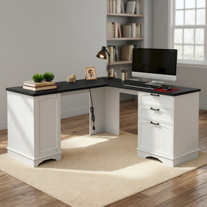 Modern Foldable Solid Wood Commercial Office <b>Desk</b> for <b>Secretaries</b>- and Bosses-Custom Nordic Design - Product Image 3