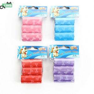 Sacs à déjections pour animaux de compagnie biodégradables en gros, multi-rouleaux avec carte imprimée, pour chats et chiens, sacs de nettoyage portables - Product Image 2