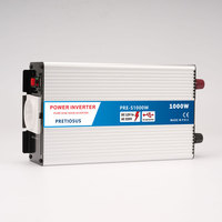 Onduleur Pretiosus 1KW 1000Watt 1000W 12/24/48V DC à AC 100/110/120/220/230 V Onduleur UPS à onde sinusoïdale pure avec chargeur