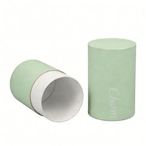Boîte cylindrique auto-élevante en papier kraft recyclable, écologique, faite à la main, avec logo personnalisé, pour parfum, huile essentielle, bougie, cosmétiques, rouge à lèvres - Product Image 3