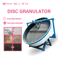 Granulateur à disques WINWORK à haute efficacité entièrement automatique 1-5T/H certifié CE ISO pour l'acide humique et les engrais minéraux