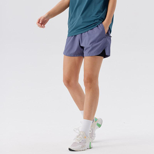 Wholesale Summer Men Shorts Training Running Phone Pocket 2 <b>Layers</b> Shorts Breathable Elastic Shorts - Product Image 1
