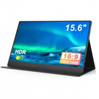 Moniteur portable 15,6 pouces 1920*1080 USB-C et Type-C, moniteur de voyage, deuxième écran externe pour PC, Mac, téléphone