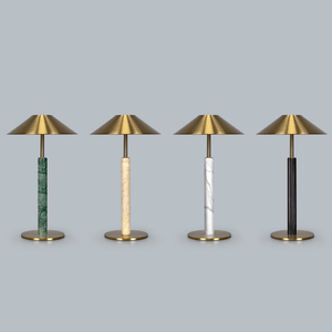 โคมไฟตั้งโต๊ะหินอ่อนทันสมัย แบบชาร์จไฟได้ <span class=keywords><strong>LED</strong></span> ปรับความสว่างได้ ไร้สาย ควบคุมด้วยระบบสัมผัส โครงสร้างโลหะยืดหยุ่น เป็นมิตรกับสิ่งแวดล้อม โคมไฟตั้งโต๊ะห้องนอนสุดหรู - Product Image 1