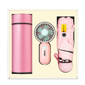 Annual Meeting To Give, Employees <b>Gifts</b> Mini Handheld Fan Thermos Cup Umbrella Set Business <b>Gift</b> Set/ - Product Image 1