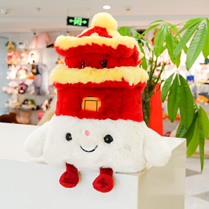 Peluche de animales inspirado en la Ciudad <span class=keywords><strong>Prohibida</strong></span>, juguetes de peluche temáticos del pabellón antiguo con decoración cultural para tiendas de recuerdos de museos - Product Image 6