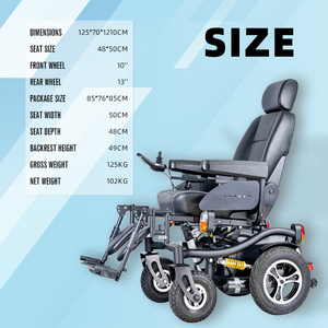 <span class=keywords><strong>Silla</strong></span> <span class=keywords><strong>de</strong></span> <span class=keywords><strong>Ruedas</strong></span> Eléctrica Plegable Todoterreno con <span class=keywords><strong>Ruedas</strong></span> Grandes para Uso en Exteriores, Batería <span class=keywords><strong>de</strong></span> Larga Duración, Carga <span class=keywords><strong>de</strong></span> 150 kg - Product Image 6