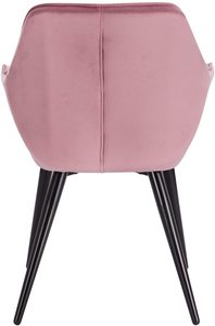 كراسي طعام بالجملة، كراسي عصرية للمطاعم بأغطية قماشية، كراسي طعام مبطنة بالمخمل الوردي - Product Image 3