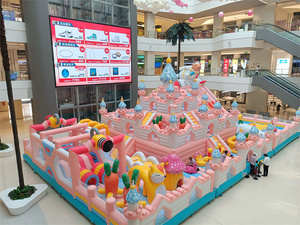Parque Infantil Comercial Inflable con Tobogán, Trampolín y Rueda de la Fortuna, Material de PVC, Capacidad de 1000 kg, Portátil - Product Image 6