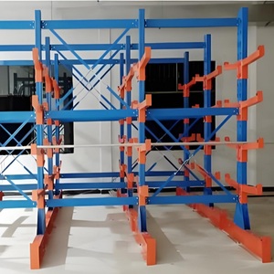定制双面悬臂式货架工业钢制储物系统，用于管道和木材储存 - Product Image 5