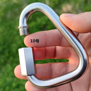 Mousqueton en acier inoxydable Meilong, forme triangulaire, tailles 3, 4, 5, 6, 8, 10, avec verrou de sécurité pour l'escalade et l'usage extérieur - Product Image 3