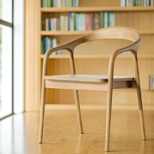 Chaise nordique moderne, cadre en <span class=keywords><strong>bois</strong></span> massif, salon, salle à manger, chaises en <span class=keywords><strong>bois</strong></span> massif pour la maison - Product Image 2