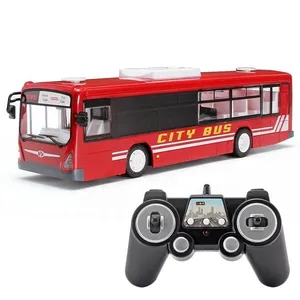 Hot Selling RC Toy Bus Double E E635-003 Bus Realistic Sound and Light One-button Remote Control City Bus Christmas Gift