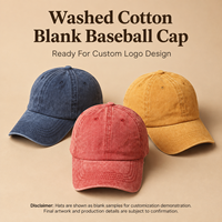 Gorra de Béisbol Personalizada de Algodón Lavado, Suave, de Seis Paneles, con Visera Curva, Ajustable, Informal