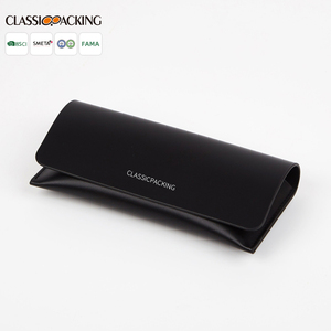 Gran Negro Original Diseñador Marca <span class=keywords><strong>Gafas</strong></span> <span class=keywords><strong>de</strong></span> sol PU <span class=keywords><strong>Gafas</strong></span> Estuche protector Estuche clásico - Product Image 1