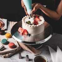 12 ''Kuchenst änder Cake Spinner Cake Decor Supplies Runde Dekorieren Plattenspieler Aluminium Tisch halter Backen Display Tablett Werkzeuge