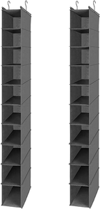 <b>Hook</b> Hanging 10 Compartment <b>Shoe</b> Storage Bag Closet Closet Organizer Foldable Fabric Storage Bag - Product Image 2