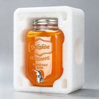 Distributeur de boissons en verre 3L 4L 5L 8L avec couvercle à clipser, stockage alimentaire, distributeur de boissons écologique pour cuisine, vente en gros