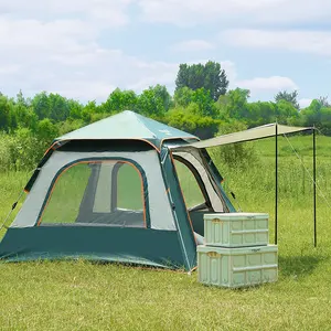 Glamping outdoor tenda da campeggio per famiglie a doppio strato impermeabile antivento di alta qualità