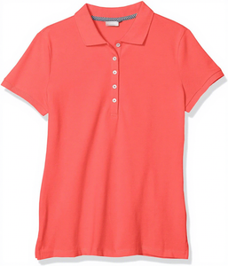 Custom Womens Short Sleeve for <b>Shirt</b> Cotton Breathable Fleece Knitted Golf Casual Regular Fit Turn Down Collar Summer Plaid Top - Product Image 4