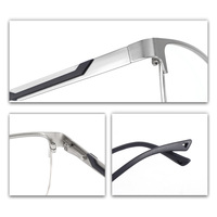 Monturas de Gafas Metálicas Modernas con Goma, Económicas, Rectangulares, para Hombre y Mujer