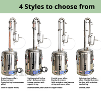 Distillateur d'huiles essentielles en acier inoxydable 15L, durable, antirouille, facile à nettoyer, équipement de distillation pour plantes, usage domestique
