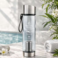 Bouteille d'eau alcaline hydrogénée de 600 ml avec sangle, bouteille d'eau riche en hydrogène portable