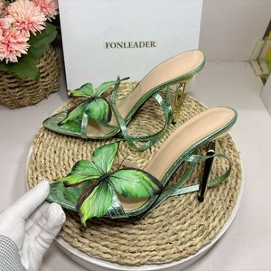 Chaussures à talons pour femmes, escarpins style été, vert, talon haut pour femmes - Product Image 6