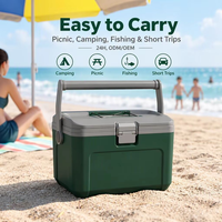 Glacière portable 16QT à trois couches de protection thermique pour pique-nique, voyage en voiture, commandes pour distributeurs
