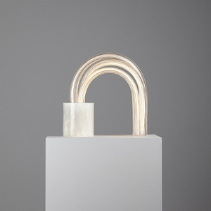 Nordic Postmodern Creative Glass <b>Table</b> Lamp <b>Minimalist</b> Arched <b>Bedside</b> for Living Room and Bedroom Showroom Designer Product - Product Image 4