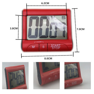 3568 Kitchen Timer With Stand Magnetic Countdown LCD Display 60 Min Multi Functional Timer For Cooking - Product Image 3