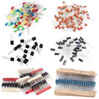 1390 pièces, 6 types de composants, y compris résistance, condensateur électrolytique, diode LED, condensateur céramique, packs de condensateurs à puce