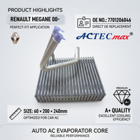 Évaporateur de climatisation automobile AC.115.477 OEM 77011206046, Noyau d'évaporateur de climatisation auto 60*200*240 LAMI pour RENAULT MEGANE