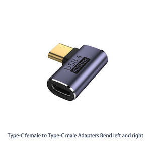 USB C 90 độ Adapter lên và xuống góc bên phải U hình dạng USB Loại C Nam để kết nối nữ cho máy tính xách tay Cuốn Sách điện thoại máy tính bảng - Product Image 6