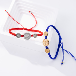 Bracelets tissés simples pour hommes et femmes, chrétiens catholiques, Saint Benoît - Product Image 4