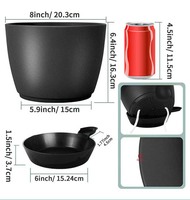 Jardinières en plastique décoratives modernes en gros grand pot d'arrosage automatique avec d'excellents trous de drainage et lèvre d'arrosage